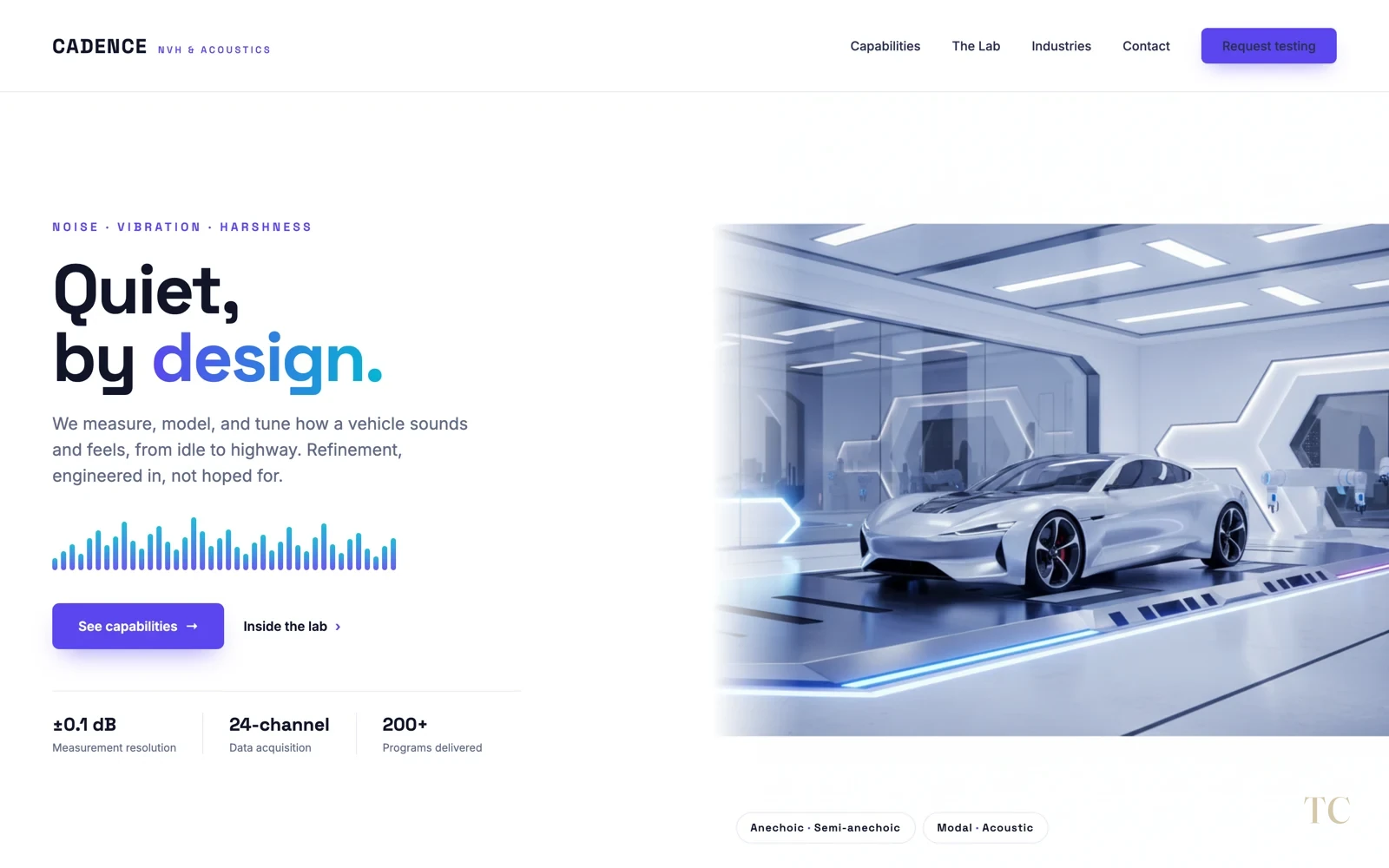 A bespoke website built by The Cabinet