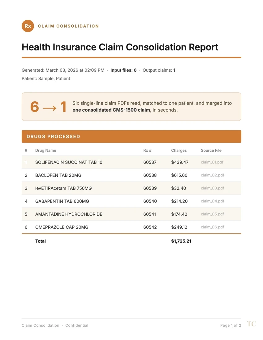 Claim consolidation