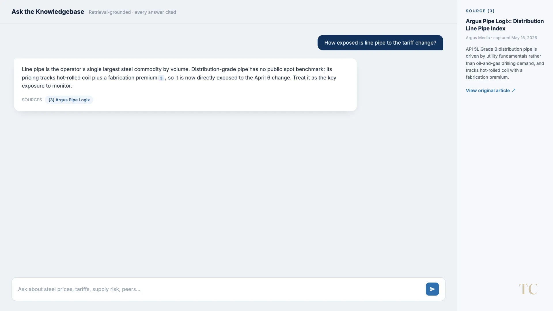 A follow-up question and answer